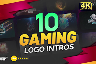 create amazing top 10 3d fantasy 4k epic gaming logo intro animations