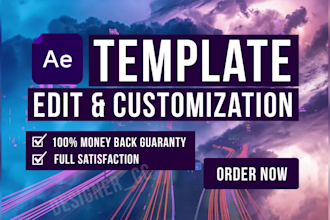 edit or customize after effects template