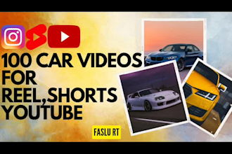 create car edit videos for tiktok, reel, shorts,youtube