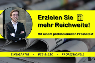 write a compelling german journalist press release