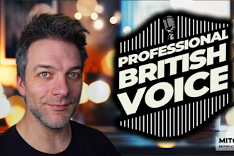 record a british male voice over