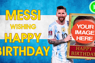 make messi happy birthday greeting video