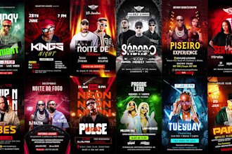make motion flyer posters for djs, events, clubs and parties
