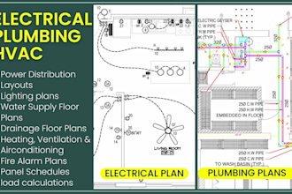design electrical drawings and mep drawings for city permit