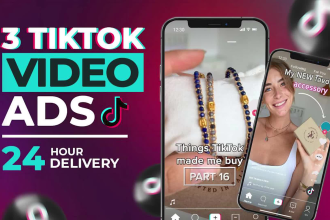 create 3 tiktok video ads within 24 hours