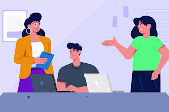 create an animated website promo video or app promo video