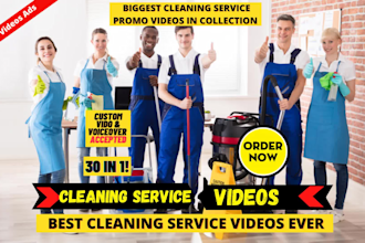 create custom residential commercial cleaning service video