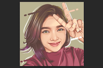 illustrate your photo into amazing vector portrait