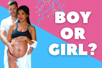 make a beautiful gender baby shower video