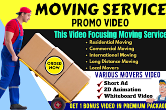 do moving service video or movers video promo or moving service website design