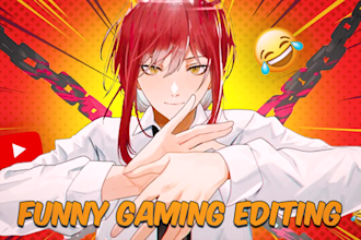 do funny gaming video editing for youtube twitch  and tiktok