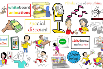 do whiteboard doodle animation sales explainer video