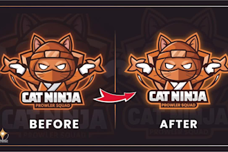 manually vector trace, redraw, sketch to scalable, convert your logo to vector