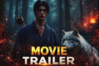 create an ai movie trailer short film and cinematic movie