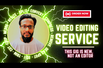 edit, crop, trim, split, merge, compress and convert video