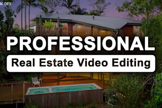 do professional real estate video editing  24 hour delivery