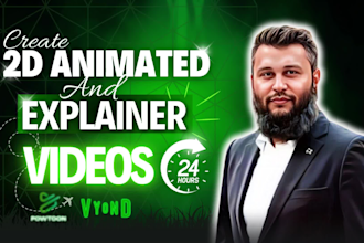 create 2d animated explainer video in 24 hours