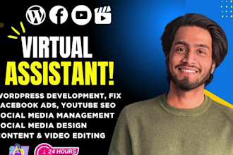 be your virtual assistant, social media manager and wordpress expert for USA