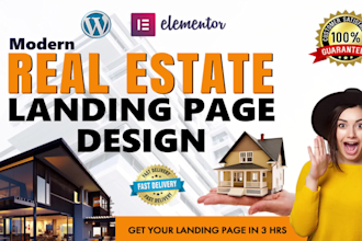 design professional real estate landing page and website