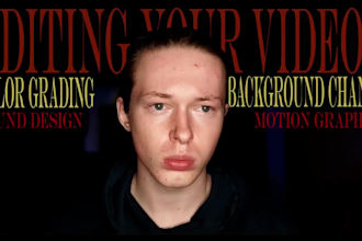 do professional video editing with 3d text, motion graphics, and sound design