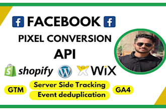 setup facebook pixel conversion API and server side tracking via GTM, ga4