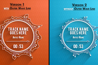 create flat design stylish music equalizer video