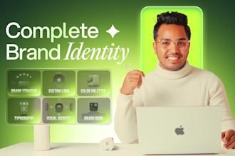 design a complete brand identity system for startups and saas
