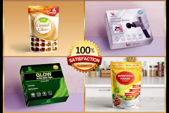 create awesome product packaging design and label design