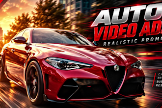 do realistic ai car commercials video ads, motorcycle, automotive promo video