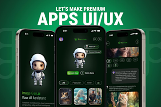 do premium mobile app UI UX design in figma, with full prototype