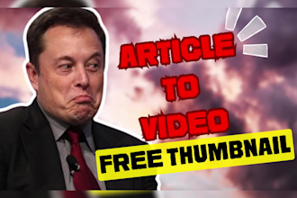 make your article, text, blog post to video plus voiceover