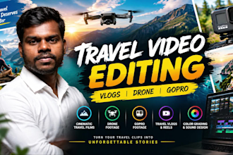 edit cinematic travel shorts and travel vlogs