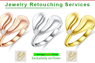 do high end jewelry photo retouch and product image editing in photoshop