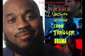 write you a pilot, short or feature horror, action, or scifi screenplay