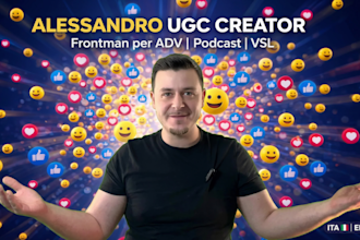 create english or italian ugc, vsl, advs, podcast, reels, videos