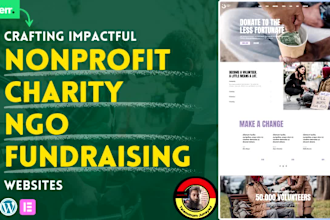 create a nonprofit, charity, ngo, fundraising website with wordpress elementor