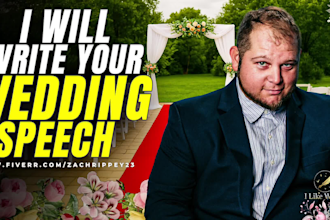 write your custom best man, maid of honor, or wedding speech