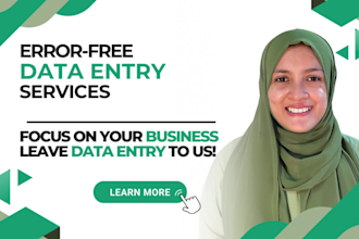 do excel data entry, english typing, google map lead generation