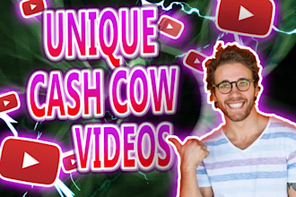 create unique cash cow youtube videos with awesome thumbnail