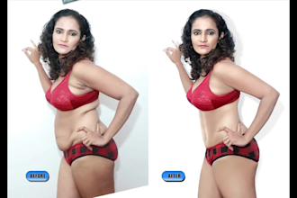 do body slimming, face retouching, and beauty portrait editing in photoshop