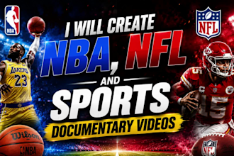 create nba, NFL and sports documentary videos
