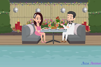 create amazing animated wedding invitation, love story, and proposal video