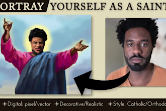 paint you like a saint, god or any deity from any religion