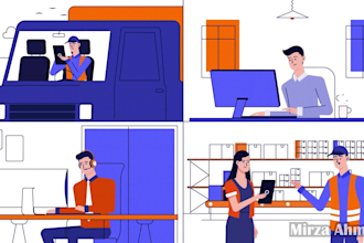 custom eye catching infographic animation
