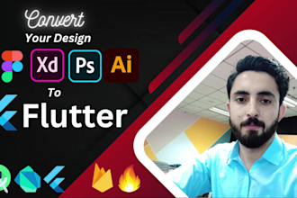 be flutter developer, convert figma r xd file to flutter app