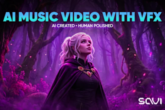 produce an ai music video with cinematic vfx polish