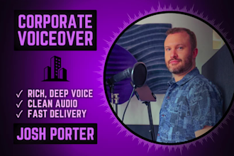 record a bold, confident, engaging corporate voiceover