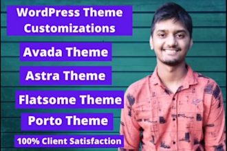 design wordpress website by avada, astra pro, flatsome, porto theme