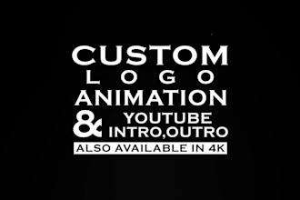 create high quality animated logo and 4k intros