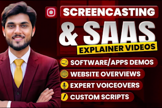 create HD saas explainer video with screencast tutorial